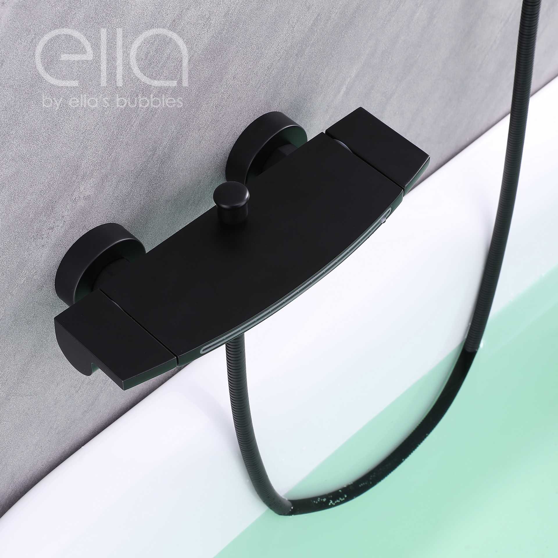 Support mural pour robinet de baignoire en cascade avec curseur de 24 po et douche à main - DT9A6086 | Support mural pour robinet de baignoire en cascade avec curseur de 24 po et douche à main - DT9A6086 |