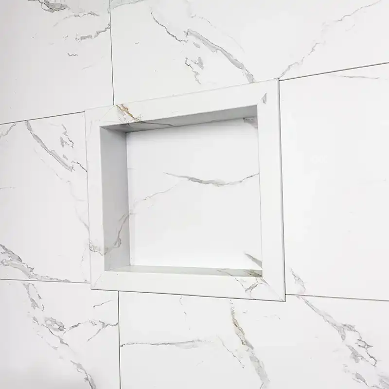 Carrelage PVC à rainure languette et rainure 25"x15 » - Niche shelf bathroom 5 | 5 Pieces Chrome Mixer Faucet Combo