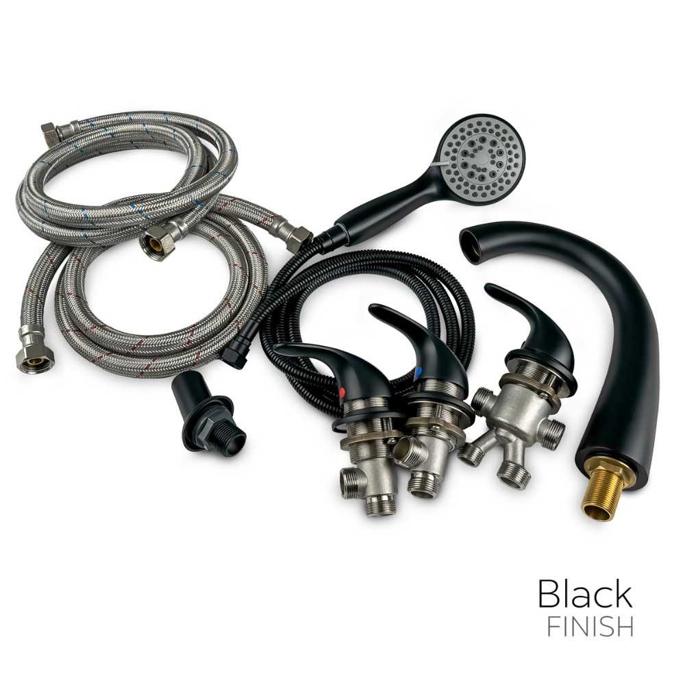 Ella 5 pièces robinet de remplissage rapide - fast fill faucet 5 pcs black matte finish 5 | Iefrwhig