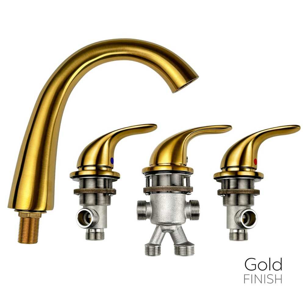 Ella 5 pièces robinet de remplissage rapide - fast fill faucet 5 pcs gold finish 1 | Combo Chrome
