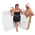 Tub4two baignoire acrylique walk-in avec porte battante extérieure, Air + Hydro + Massage indépendant des pieds 32 « x60 » (81cm X 152cm)