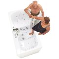 Tub4two baignoire acrylique walk-in avec porte battante extérieure, Air + Hydro + Massage indépendant des pieds 32 « x60 » (81cm X 152cm)