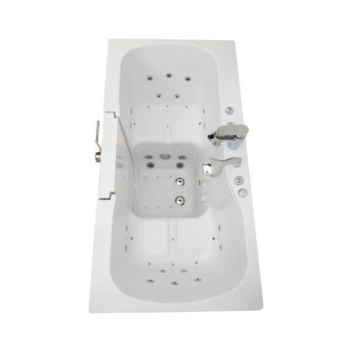 Tub4two baignoire acrylique walk-in avec porte battante extérieure, Air + Hydro + Massage indépendant des pieds 32 « x60 » (81cm X 152cm)