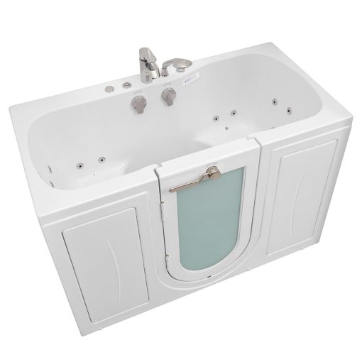 Tub4two baignoire acrylique walk-in avec porte battante extérieure, Air + Hydro + Massage indépendant des pieds 32 « x60 » (81cm X 152cm)