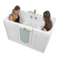 Tub4two baignoire acrylique walk-in avec porte battante extérieure, Air + Hydro + Massage indépendant des pieds 32 « x60 » (81cm X 152cm)