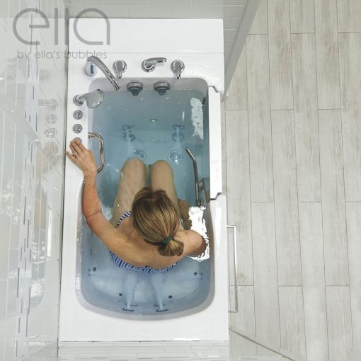 Ultra Acrylique Walk-in Tub, Robinet à remplissage rapide, 2 " Double drain – 30"w X 52"l (76cm X 132cm)