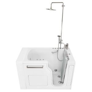 Ultra Acrylic Walk-in Tub, Fast Fill Faucet, 2″ Dual Drain – 30″w X 52″l (76cm X 132cm)