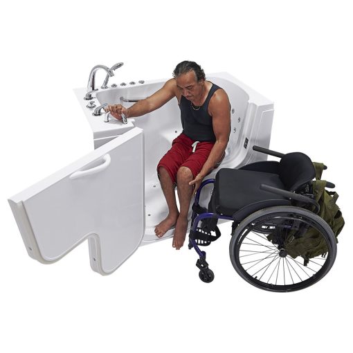 Transfer60 Outward Swing Door Wheelchair Accessible Acrylic Walk-in Baignoire – 30"w X 60"l (76cm X 152cm)
