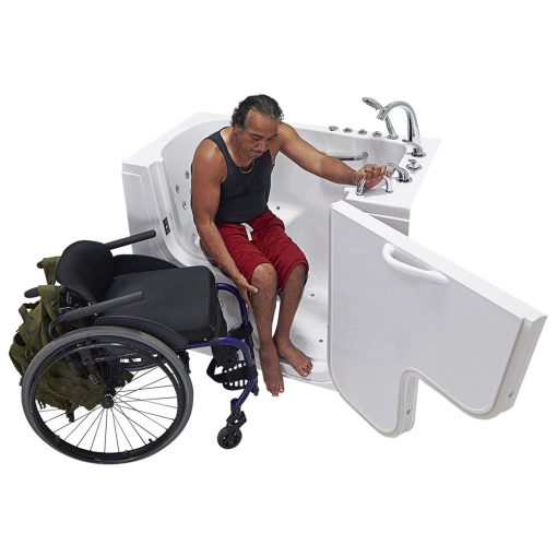Transfer60 Outward Swing Door Wheelchair Accessible Acrylic Walk-in Baignoire – 30"w X 60"l (76cm X 152cm)
