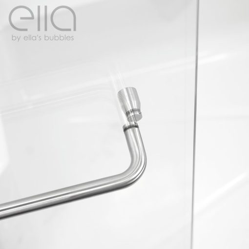 Duo 55 In. X 70 Po. Porte de douche coulissante encadrée avec verre transparent de 6 mm sans poignée