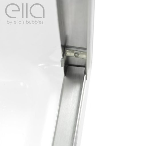 Duo 55 In. X 70 Po. Porte de douche coulissante encadrée avec verre transparent de 6 mm sans poignée