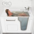 Ultra S Shape Porte en acier inoxydable Promenade dans les modèles de baignoire - Bulles d’Ella
