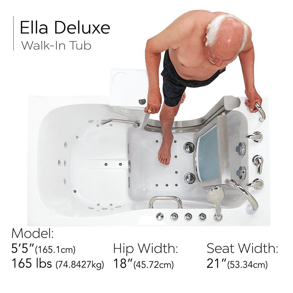 Deluxe Walk-in Tub 2023 - 30 " X 55 " (76.2cm X 140cm)