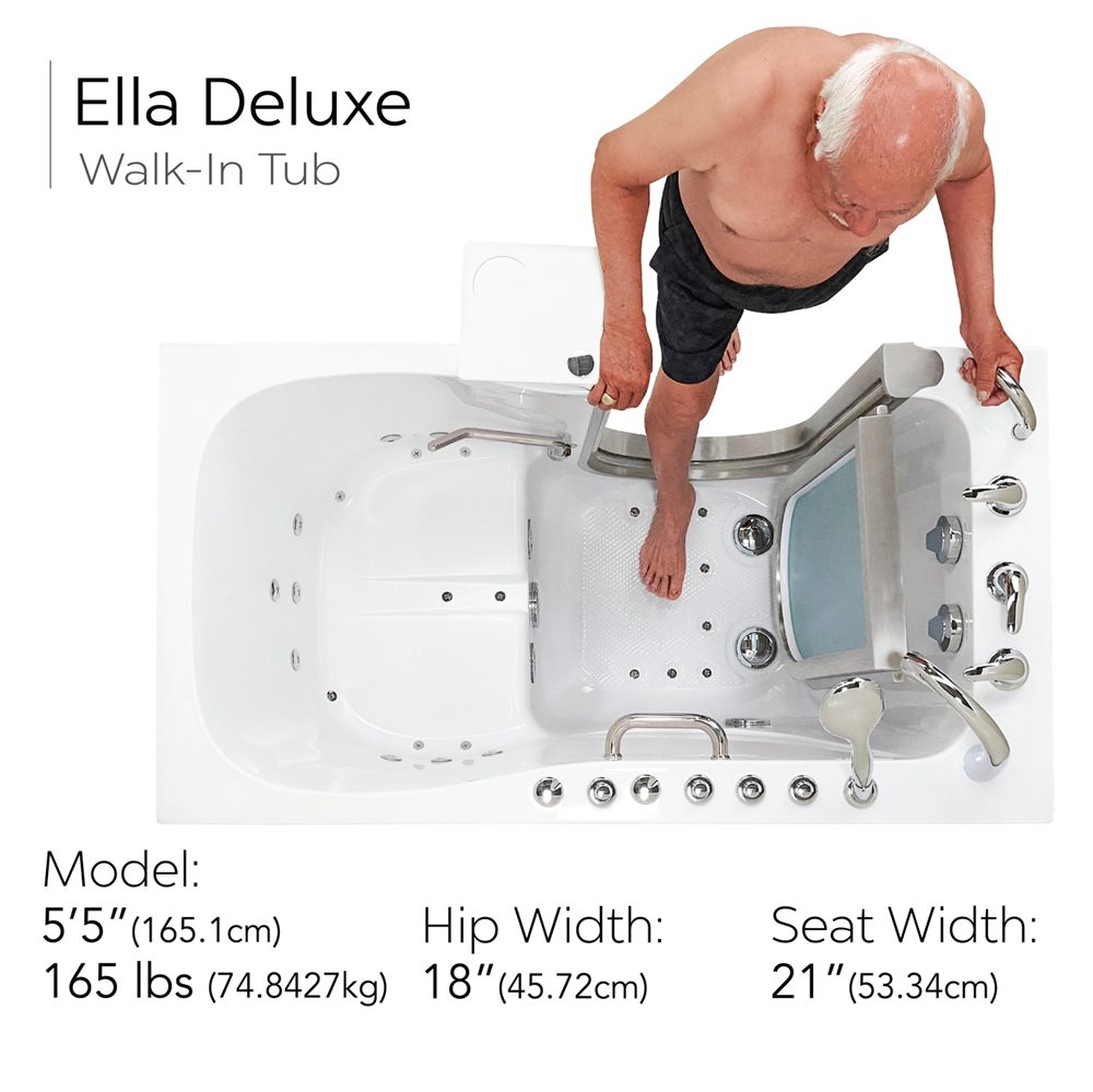Deluxe Walk-in Tub 2023 - 30 " X 55 " (76.2cm X 140cm)