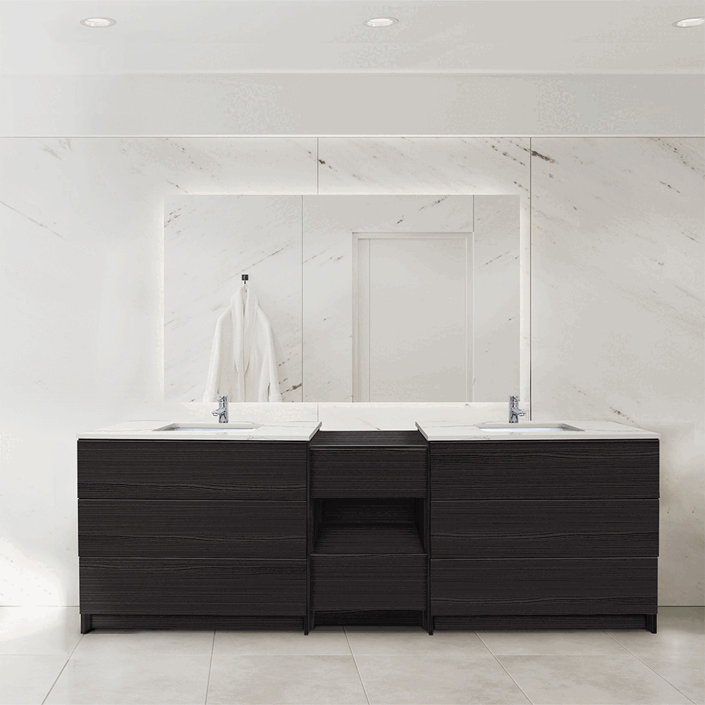 Meuble de salle de bain moderne Element standing de 92 » et 102 » avec combo en quartz - vanity bathroom combo 2 | Meuble de salle de bain moderne Element standing de 92 » et 102 » avec combo en quartz - Image236