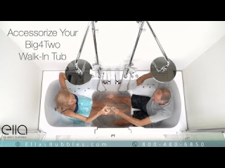 Big4Two 2 Person Walk In Bathtub Accessories - for Couples, Elderly, Luxurious