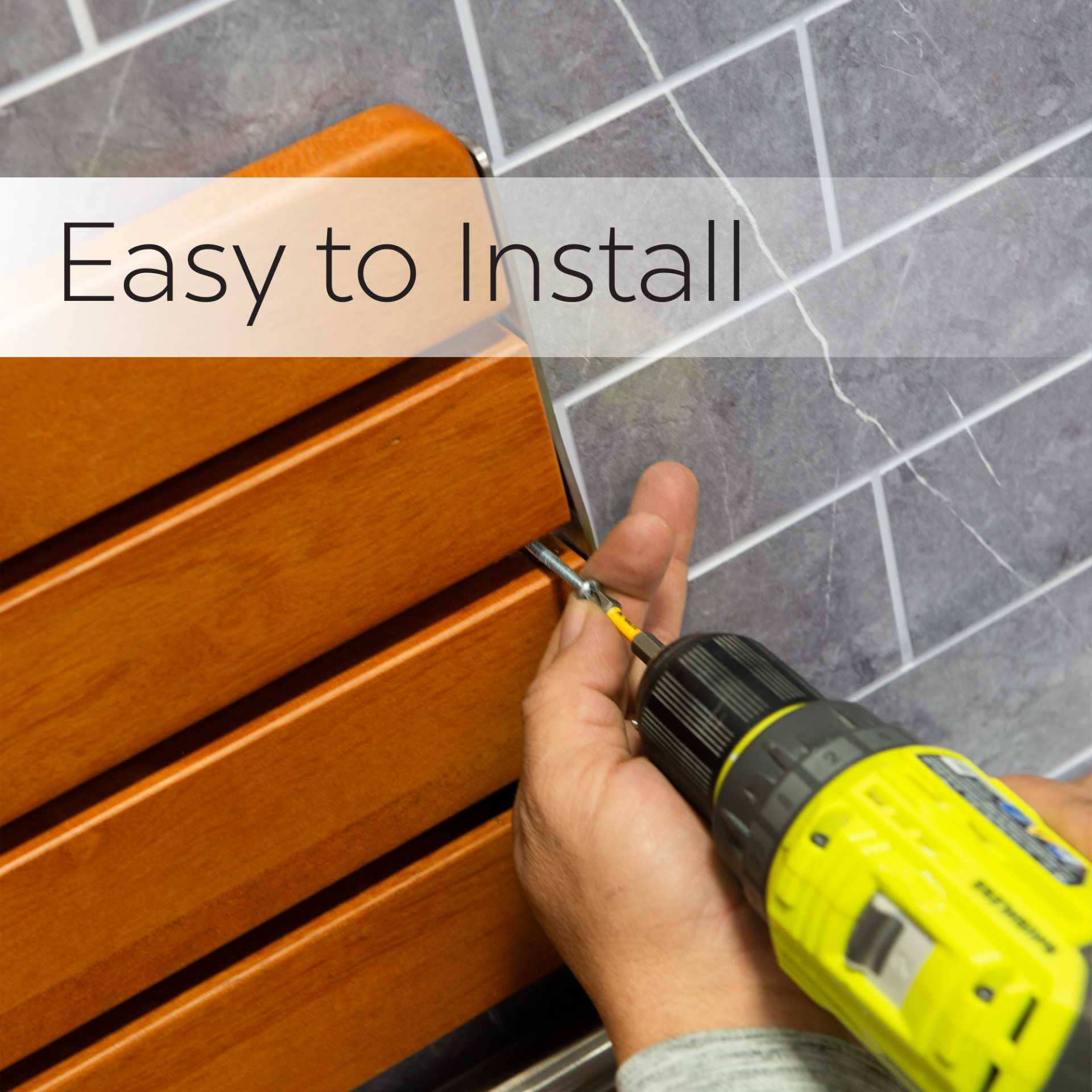 Ella Acrylic LayDown60 Tub 30"x60&nbsp;» (76 x 152cm) - Folding shower seat easy install |