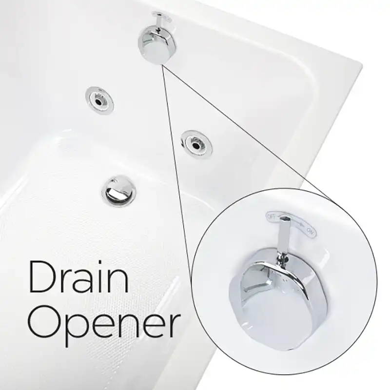 Ella Acrylic LayDown60 Tub 30"x60&nbsp;» (76 x 152cm) - Laydown drain 800x800 1 |