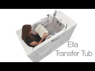 Ella wheelchair accessible models have become very popular amongst everyday users due to effortless access into the tub. The door’s distinct shape and the engineering of the outward swing allows the door to clear a 21” tall toilet and create a wide entry for an easy transition from wheelchair into a smooth acrylic seat.